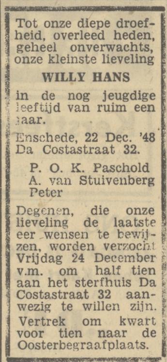 Da Costastraat 32 P.O.K. Paschold advertentie Tubantia 23-12-1948.jpg
