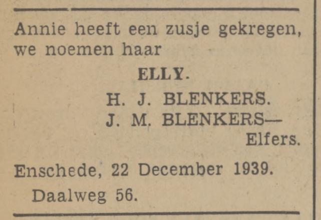 Daalweg 56 H.J. Blenkers advertentie Tubantia 23-11-1939.jpg