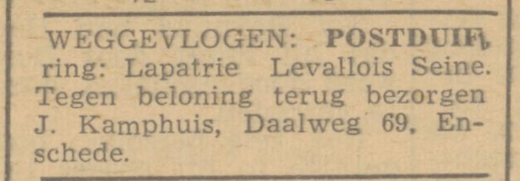 Daalweg 69 J. Kamphuis advertentie De Waarheid 31-7-1945.jpg