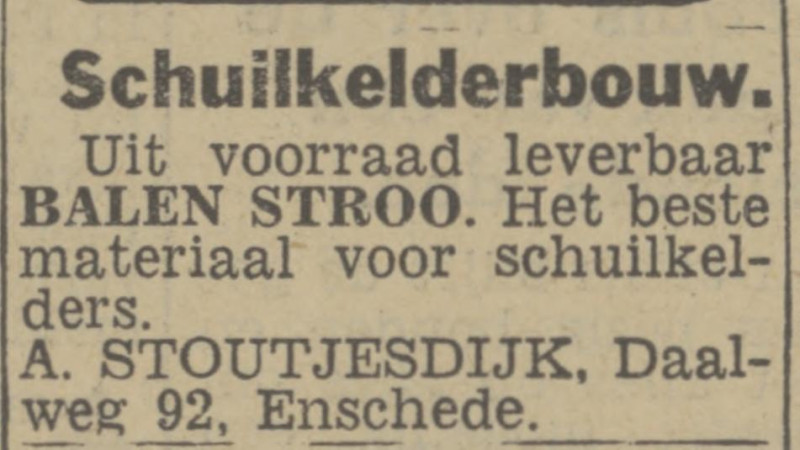 Daalweg 92 A. Stoutjesdijk advertentie Twentsch nieuwsblad 22-11-1943.jpg