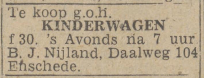 Daalweg 104 B.J. Nijland advertentie Twentsch nieuwsblad 4-3-1943.jpg