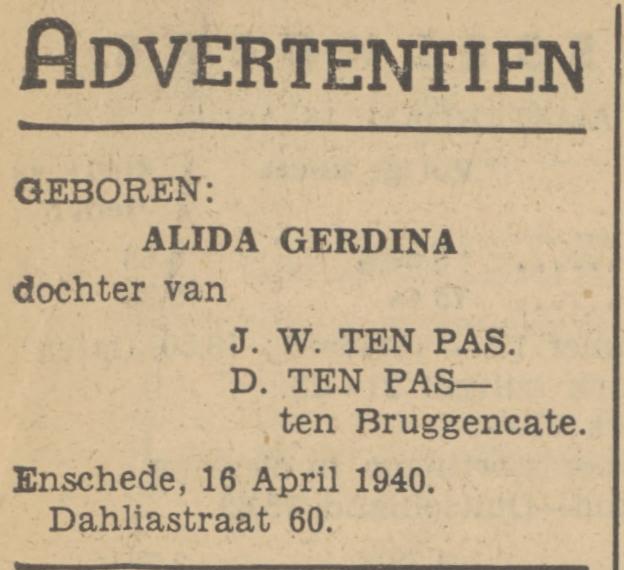 Dahliastraat 60 J.W. ten Pas advertentie Tubantia 16-4-1940.jpg