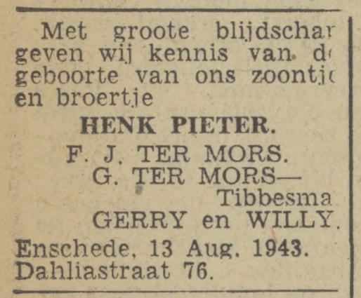 Dahliastraat 76 F.J. ter Mors advertentie Twentsch nieuwsblad 14-8-1943.jpg