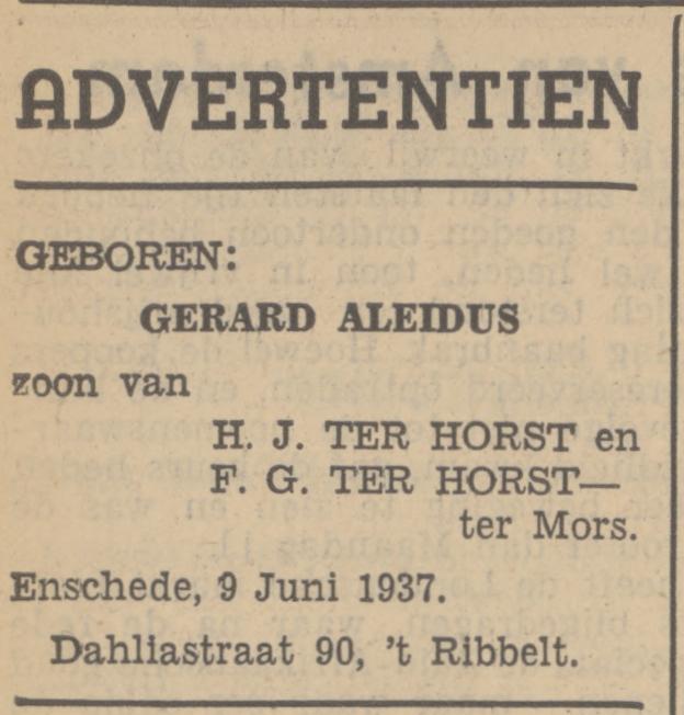 Dahliastraat 90 H.J. ter Horst advertentie Tubantia 9-6-1937.jpg