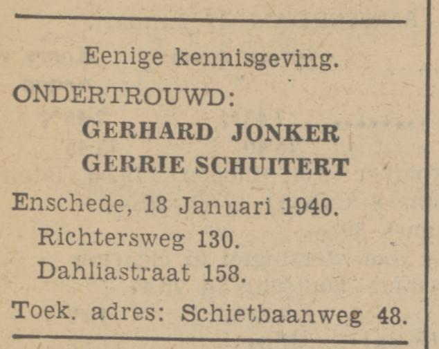 Dahliastraat 158 Gerrie Schuitert advertentie Tubantia 19-1-1940.jpg