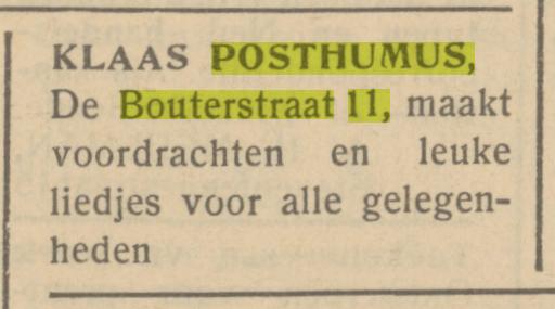 De Bouterstraat 11 Klaas Posthumus advertentie Het Parool 14-4-1945.jpg
