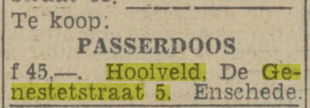 De Genestetstraat 5 Hooiveld advertentie Tjubantia 24-9-1943.jpg