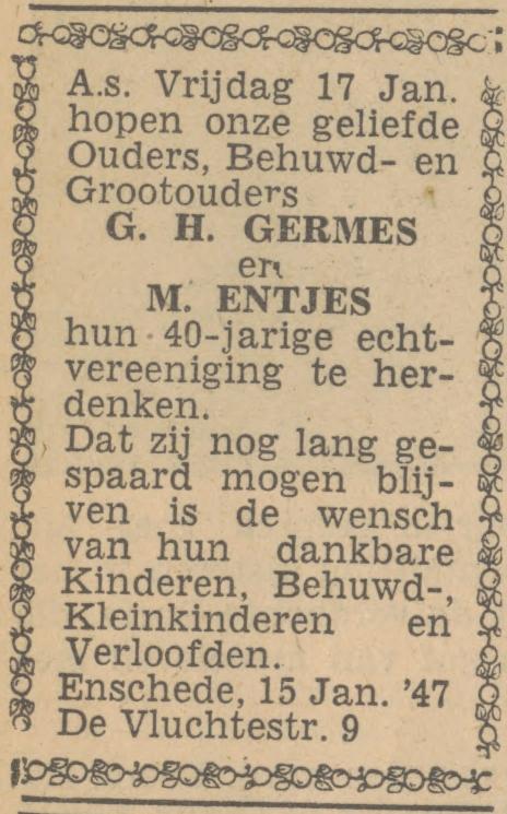 De Vluchtestraat 9 G.H. Germes advertentie Tubantia 15-1-1947.jpg