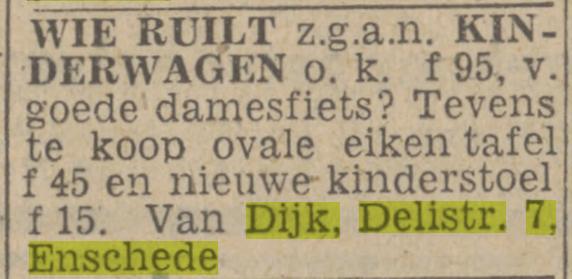 Delistraat 7 Van Dijk advertentie Twentsch nieuwsblad 5-3-1943.jpg