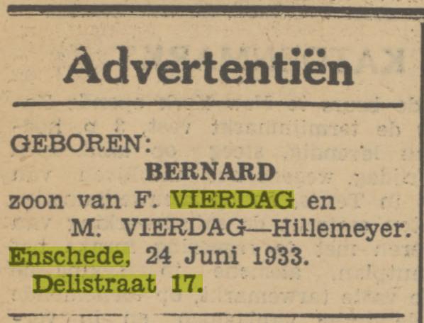 Delistraat 17 F. Vierdag advertentie Tubantia 26-6-1933.jpg