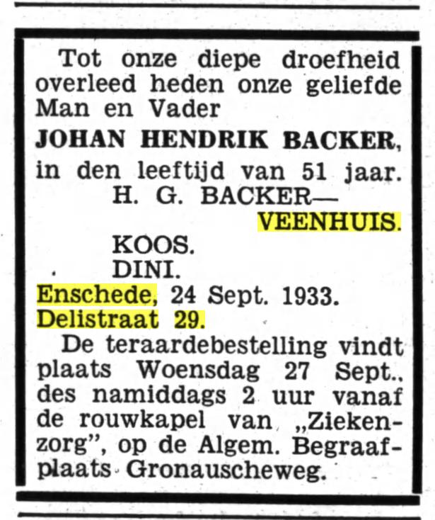 Delistraat 29 J.H. Backer overlijdensadvertentie 26-9-1933.jpg