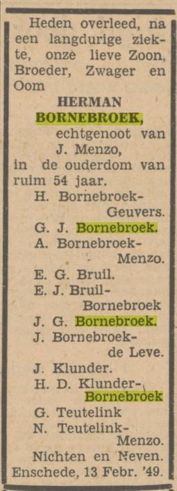 Delistraat 36 Herman Bornebroek overlijdensadvertentie Tubantia 14-2-1949.jpg
