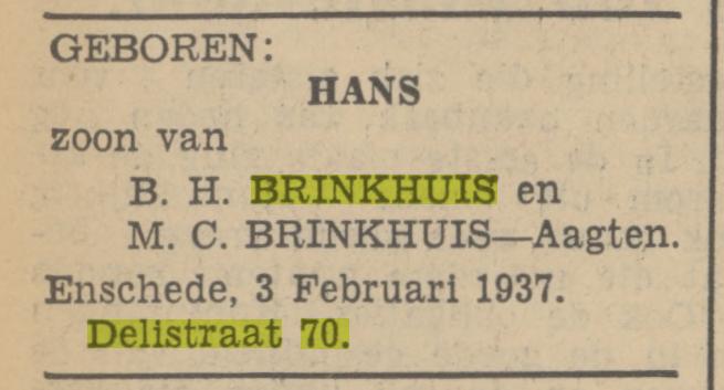 Delistraat 70 B.H. Brinkhuis advertentie Tubantia 3-2-1937.jpg