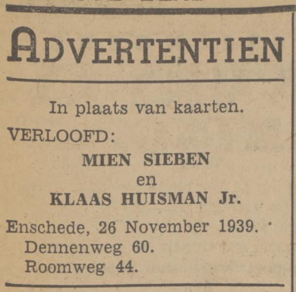 Dennenweg 60 Mien Sieben advertentie Tubantia 23-11-1939.jpg
