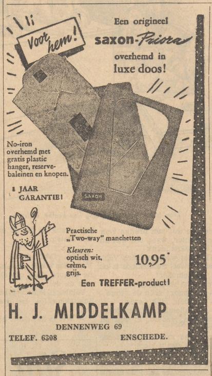 Dennenweg 69 H.J. Middelkamp advertentie Tubantia 2-12-1958.jpg