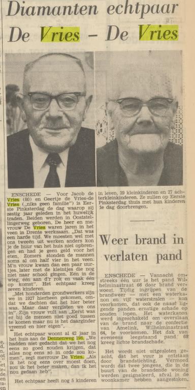 Dennenweg 198 J. de Vrie krantenbericht Tubantia 24-5-1969.jpg