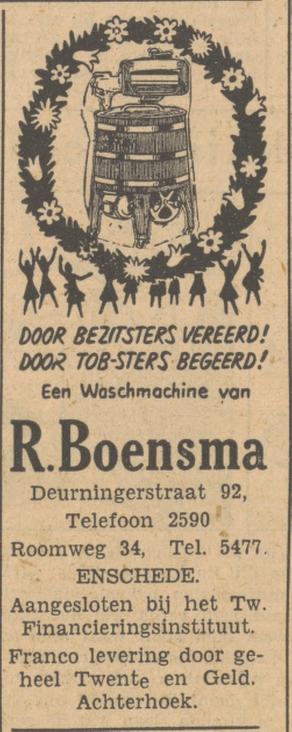 Roomweg 34 R. Boensma advertentie Tubantia 29-3-1949.jpg