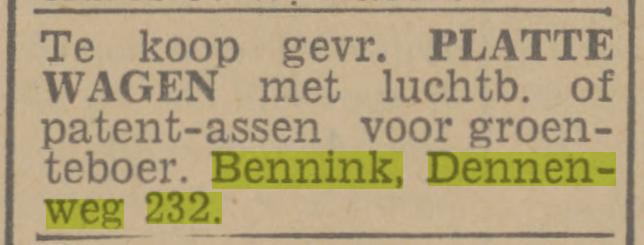 Dennenweg 232 Bennink advertentie Twentsch nieuwsblad 7-11-1944.jpg