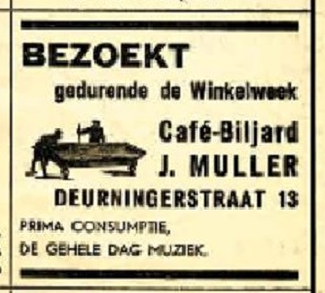 Deurningerstraat 13 cafe biljard J. Muller advertentie 1952.jpg