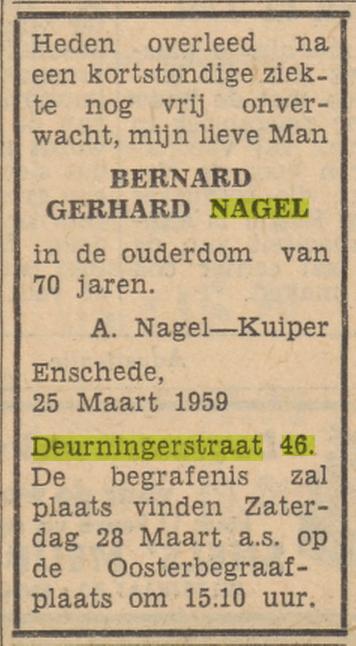Deurningerstraat 46 B.G. Nagel overlijdensadvertentie Tubantia 26-3-1959.jpg