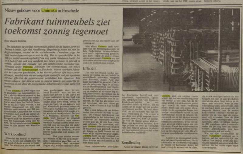 Tubantiasingel 1 Unimeta krantenbericht Nederlands Dagblad 5-11-1982.jpg