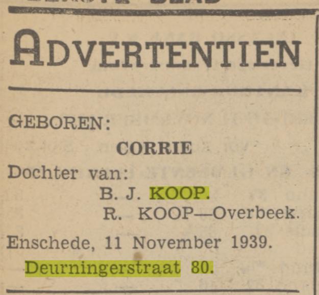 Deurningerstraar 80 B.J. Koop advertentie 11-11-1939.jpg