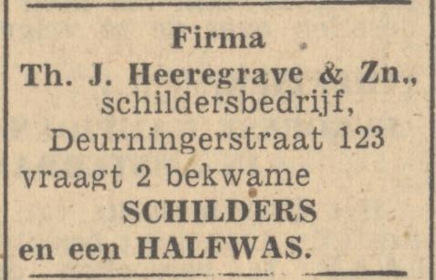 Deurningerstraat 123 Firma Th.J. Heeregrave schildersbedrijf advertentie Tubantia 25-6-1947.jpg
