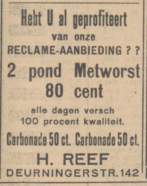 Deurningerstraat 142 H. Reef advertentie 12-1-1931.jpg