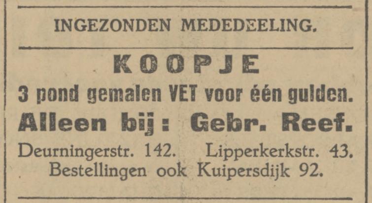 Deurningerstraat 142 Gebr. Reef advertentie Tubantia 26-11+-1926.jpg