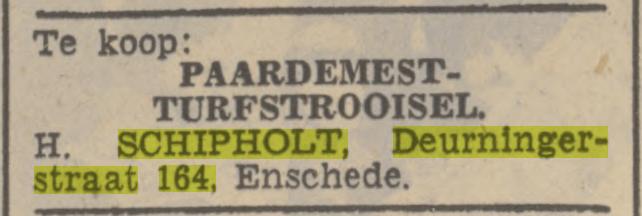 Deurningerstraat 164 H. Schipholt advertentie Tubantia 1-4-1939.jpg