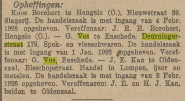Deurmingerstraat 179 G. Vos krantenbericht 17-2-1926.jpg