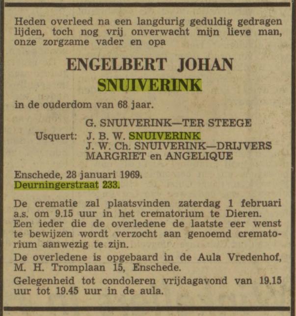 Deurningerstraat 233 E.J. Snuiverink overlijdensadvertentie 22-12-1949.jpg