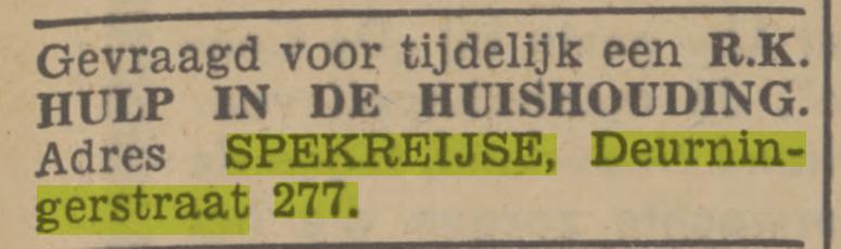 Deurningerstraat 277 Spekreijse advertentie Tubantia 21-3-1942.jpg