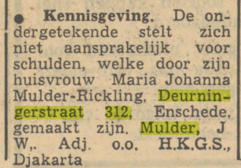 Deurningerstraat 312 J.W. Mulder advertentie Tubantia 8-9-1950.jpg