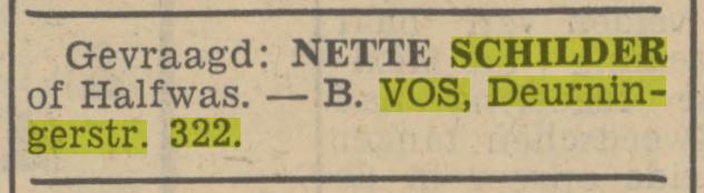 Deurningerstraat 322 B.Vos schilder advertentie Tubantia 7-4-1937.jpg