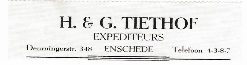 Deurningerstraat 348 H en G. Tiethof briefhoofd 1948.jpg