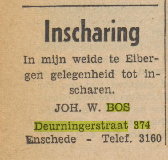 Deurningerstraat 374 Joh. W. Bos advertentie Tubantia 11-5-1956.jpg