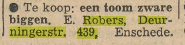 Deurningerstraat 439 E. Robers advertentie Tubantia 9-4-1956.jpg