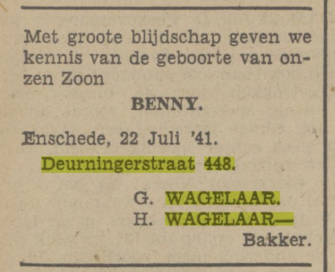 Deurningerstraat 448 G. Wagelaar advertentie Tubantia 22-7-1941.jpg