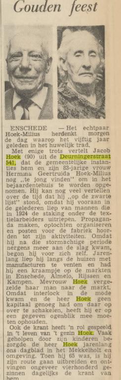 Deurningerstraat 541 Jacob Hoek krantenbericht Tubantia 7-5-1969.jpg