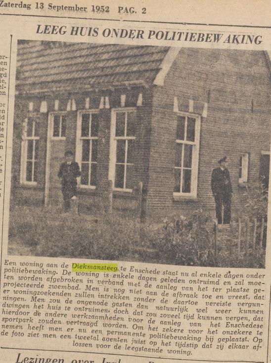 Diekmansteeg 12 krantenfoto Twentsche Courant 13-9-1952..jpg