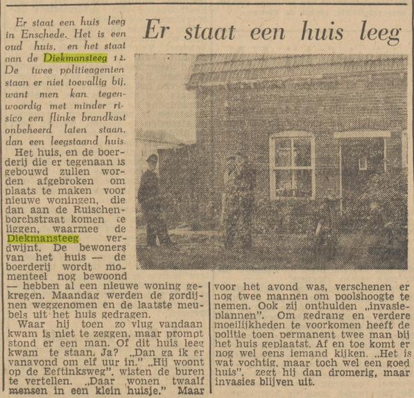 Diekmansteeg 12 krantenfoto Twentsche Courant 13-9-1952.jpg