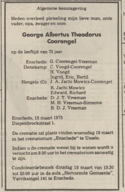 Diepenbrockstraat 1 G.A.Th. Coorengel overlijdensadvertentie 17-3-1975.jpg