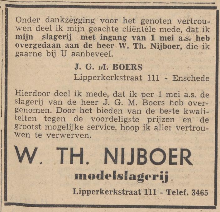Lipperkerkstraat 111 modelslagerij W.Th. Nijboer advertentie Twentsche courant 28-4-1956.jpg