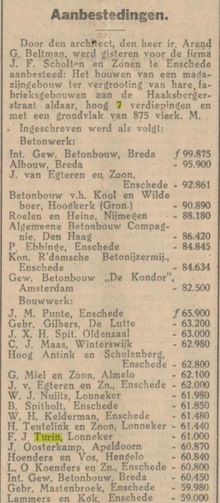 Dorpsstraat 7 Turin aannemer krantenbericht Tubantia 8-3-1930.jpg