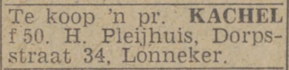 Dorpsstraat 34 Lonneker H. Pleijhuis advertentie Twentsch nieuwsblad 30-6-1943.jpg