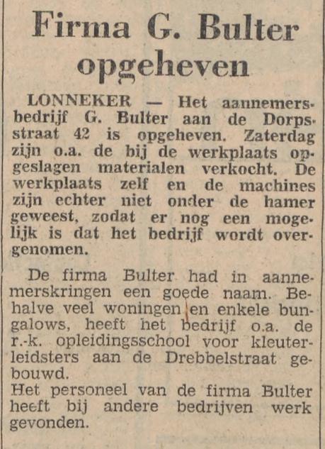 Dorpsstraat 42 aannemersbedrijf G. Bulter krantenbericht Tubantia 21-4-1964.jpg