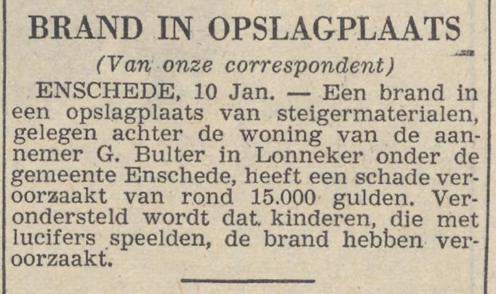 Dorpsstraat 42 G. Bulter aannmer Lonneker krantenbericht Volkskrant 11-1-1954.jpg