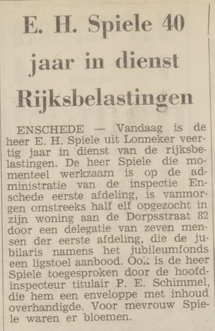 Dorpsstraat 82 E.H. Spiele krantenbericht Tubantia 27-6-1967.jpg