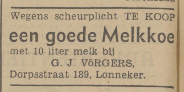 Dorpsstraat 189 G.J. Vörgers advertentie Tubantia 24-4-1942.jpg